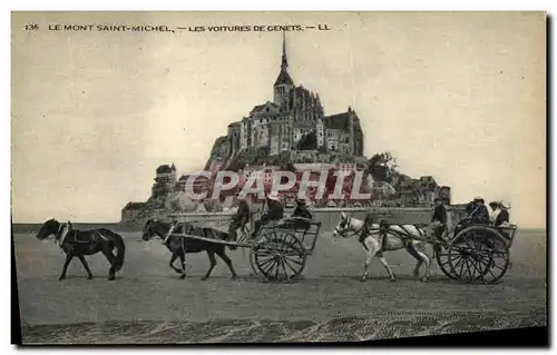 Ansichtskarte AK Le Mont Saint Michel Les Voitures de Genets