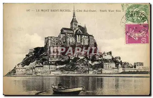 Ansichtskarte AK Le Mont Saint Michel Cote Sud Ouest