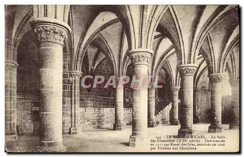 Cartes postales Le Mont St Michel La Salle des Chevaliers