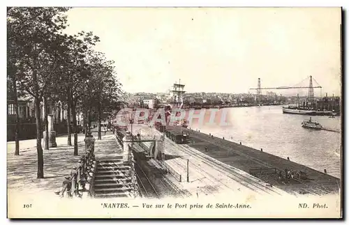 Cartes postales Nantes Vue sur le Port prise de Sainte Anne