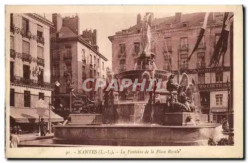 Cartes postales Nantes La Fontaine de la Place Royale