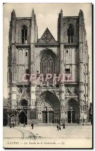 Ansichtskarte AK Nantes La Facade de la Cathedrale