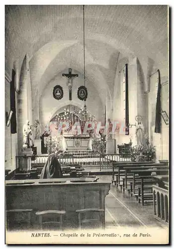 Cartes postales Nantes Chapelle de la Preservation rue de Paris