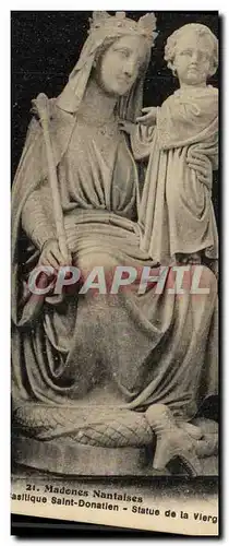 Cartes postales Madones Nantaises Basilique Saint Donatien Statue de la Vierge