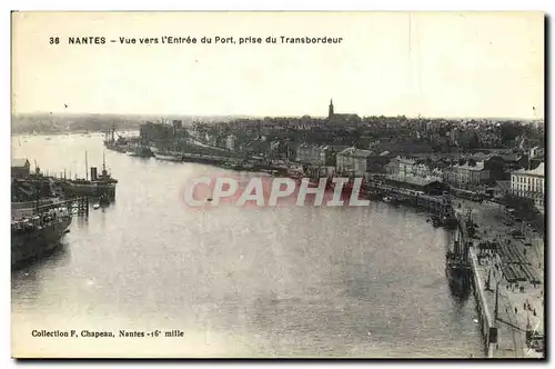 Cartes postales Nantes Vue vers l Entree du Port prise du Transbordeur