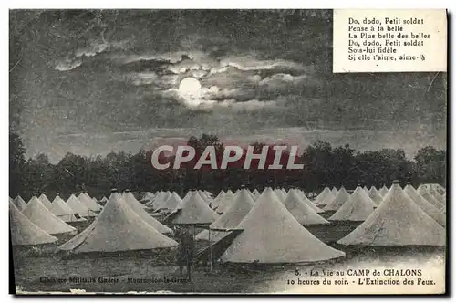 Cartes postales La Vie au Camp de Chalons Militaria