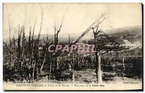 Cartes postales Chateau Thierry et Vallee de la Marne Vue prise de la Cote 204 Militaria