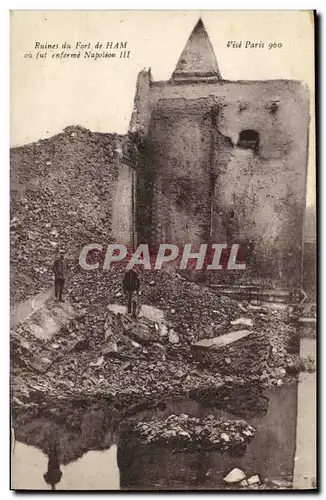 Ansichtskarte AK Ruines du Fort de HAM ou fut enferme Napoleon III Militaria