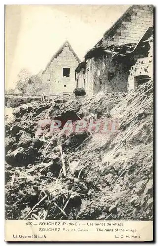 Ansichtskarte AK Militaria Souchez Les Ruines du Village