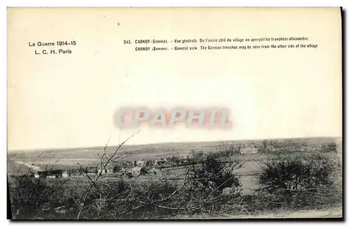 Cartes postales Militaria Carnoy Vue Generale Tranchees allemandes