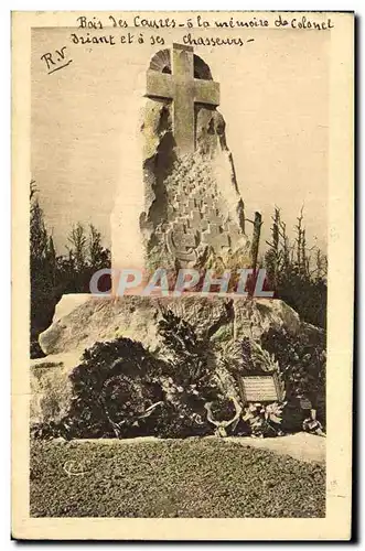 Ansichtskarte AK Militaria Bois des Caures Monument eleve a la memoire du colonel Driant et a ses chasseurs