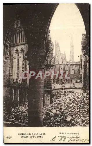 Ansichtskarte AK Militaria Ypres Bombarde