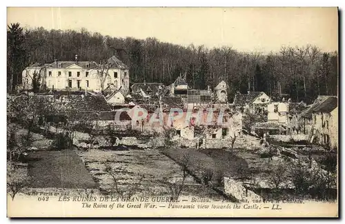 Cartes postales Militaria Les Ruines De La Grande Guerre Belleau Vue Chateau