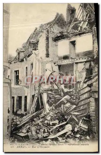 Cartes postales Militaria Arras Rue L Hermite