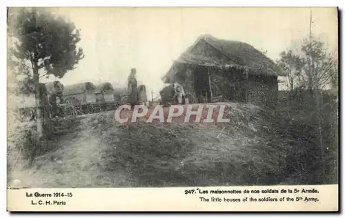 Cartes postales Militaria Les Maisonnettes de nos Soldats de La 5eme Armee