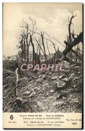 Ansichtskarte AK Militaria Dans la Somme Ruines du Village de Soyecourt