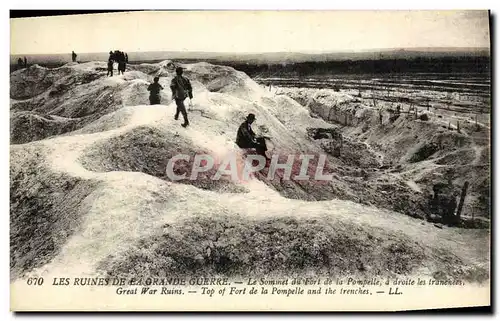 Cartes postales Militaria Les Ruines De La Grande Guerre Le Fort de La Pompelle