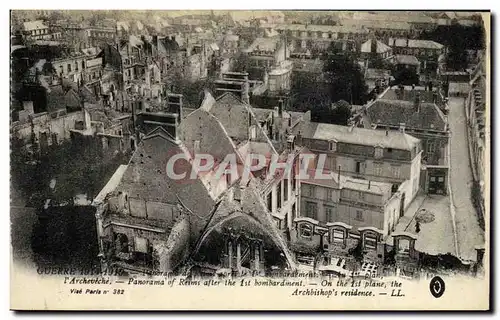 Cartes postales Militaria Reims Bombardements Archeveche