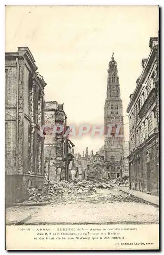 Ansichtskarte AK Militaria Arras Guerre Apres le bombardement