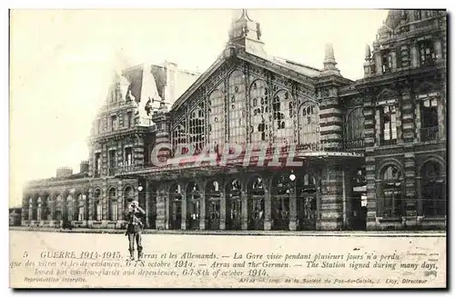 Cartes postales Militaria Arras La gare