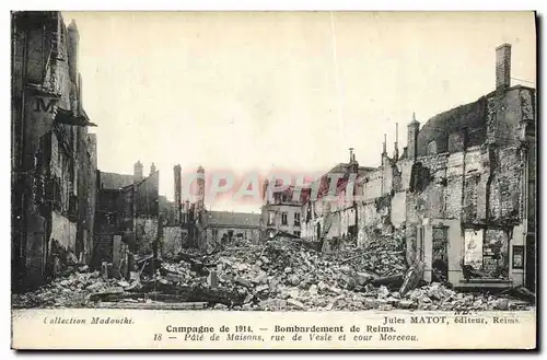 Cartes postales Militaria Campagne de Bombardement de Reims