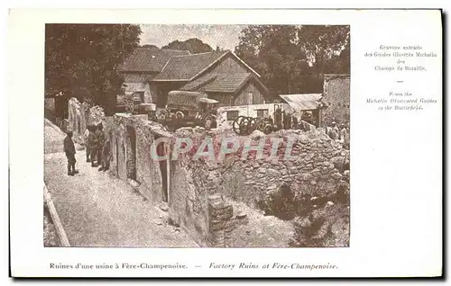 Cartes postales Militaria Ruines d une usine da Fere Champenoise