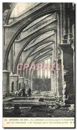 Ansichtskarte AK Militaria Reims La Cathedrale de Apres le Bombardement