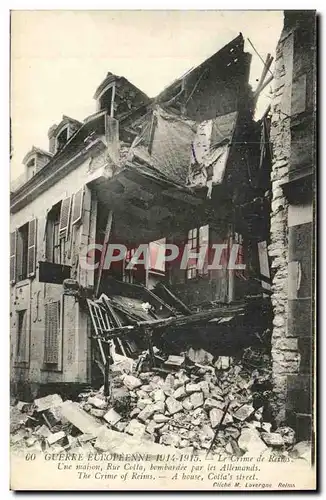 Cartes postales Militaria Guerre Europeenne Le Crime de Reims