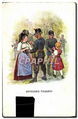 Cartes postales Militaria Joyeuses Paques