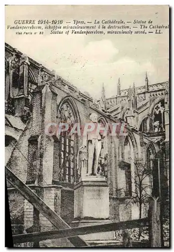 Ansichtskarte AK Militaria Ypres La Cathedrale Statue de Vandenpeereboom