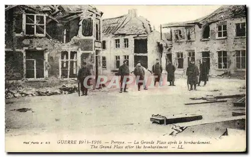 Cartes postales Militaria St Jacques Pervyse La Grande Place apres le Bombardement