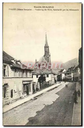 Ansichtskarte AK Militaria Thann Faubourg du Rhin Bombarde par les Allemands