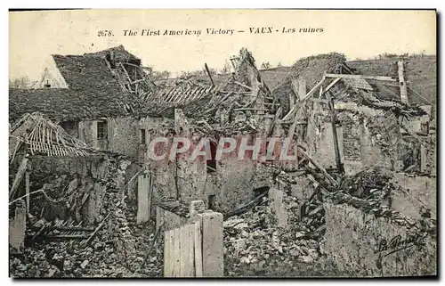 Cartes postales Militaria Vaux Les Ruines