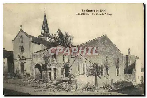 Cartes postales Militaria Herimenil Un Coin du Village