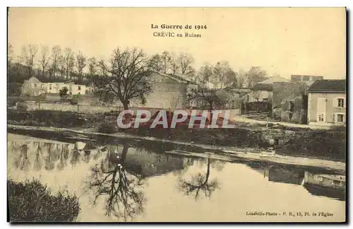 Cartes postales Militaria Crevic en Ruines