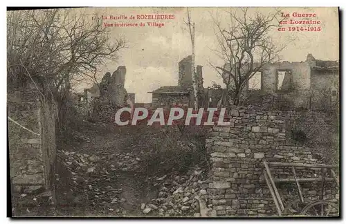 Cartes postales Militaria La Bataille de Rozelieures Vue Interieure du Village