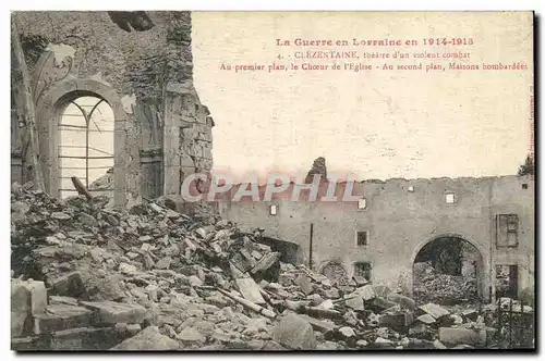 Cartes postales Militaria La Guerre en Lorraine en Clezentaine