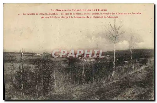 Cartes postales Militaria La Guerre en Lorraine en Rozelieures Le Bois de Bouleaux