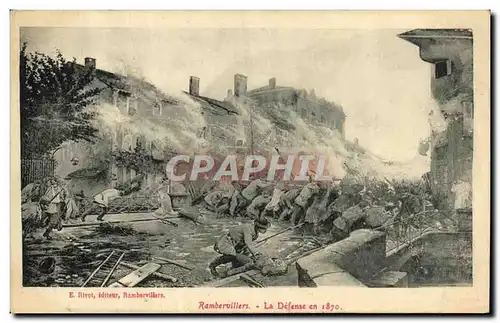 Cartes postales Militaria Rambervillers La Defense en 1870
