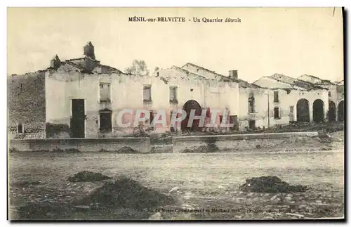 Cartes postales Militaria Menil Sur Belvitte Un quartier detruit