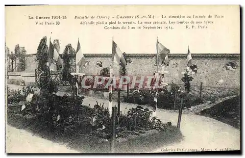 Ansichtskarte AK Militaria LA Guerre Bataille de l ourcq Chambry Le cimetiere