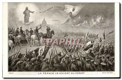 Cartes postales Militaria La France Le Soldat Du Christ