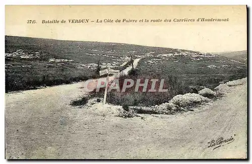 Ansichtskarte AK Militaria Bataille de Verdun La Cote du Poivre et la Route des carrieres d Haudromont
