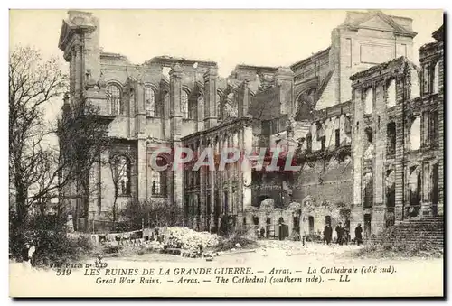 Ansichtskarte AK Militaria Les Ruines La Grande guerre Arras La Cathedrale