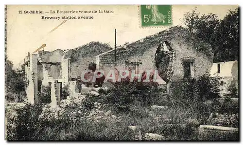 Cartes postales Militaria St Mihiel La Brasserie avenue de la Gare