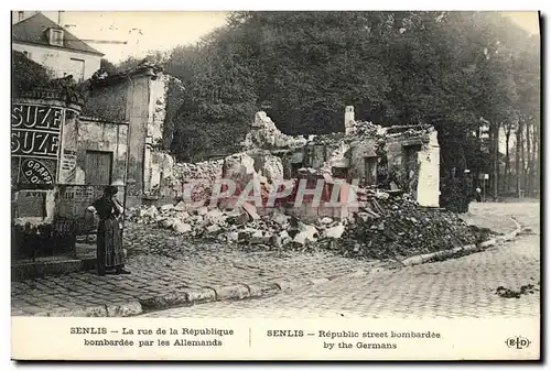 Ansichtskarte AK Militaria Senlis Rue de la Republique