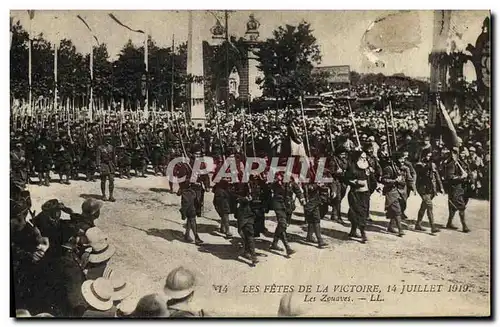 Ansichtskarte AK Militaria Les Fetes De La Victoire 14 Juillet 1919 Les zouaves