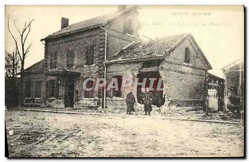 Ansichtskarte AK Militaria Guerre La gare de Rosieres de Picardie