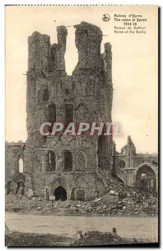 Ansichtskarte AK Militaria Ruines d Ypres Ruines du beffroi