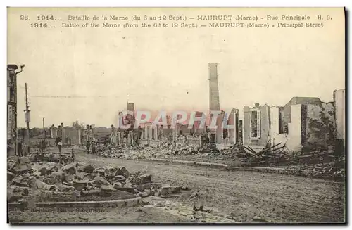 Cartes postales Militaria Maurupt Rue Principale